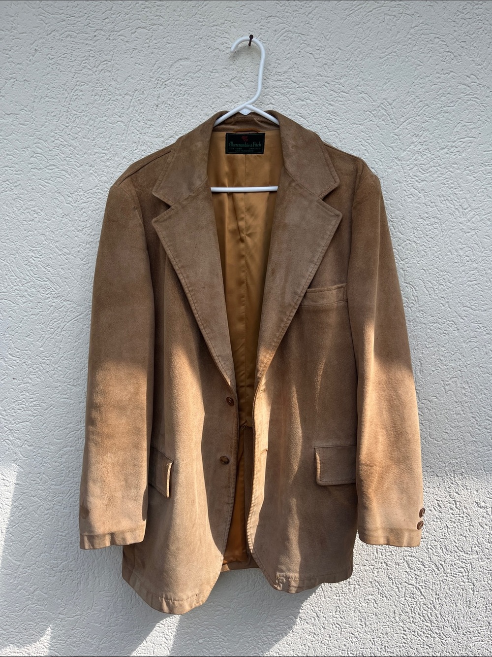 Classic Tan Suede Blazer Jacket